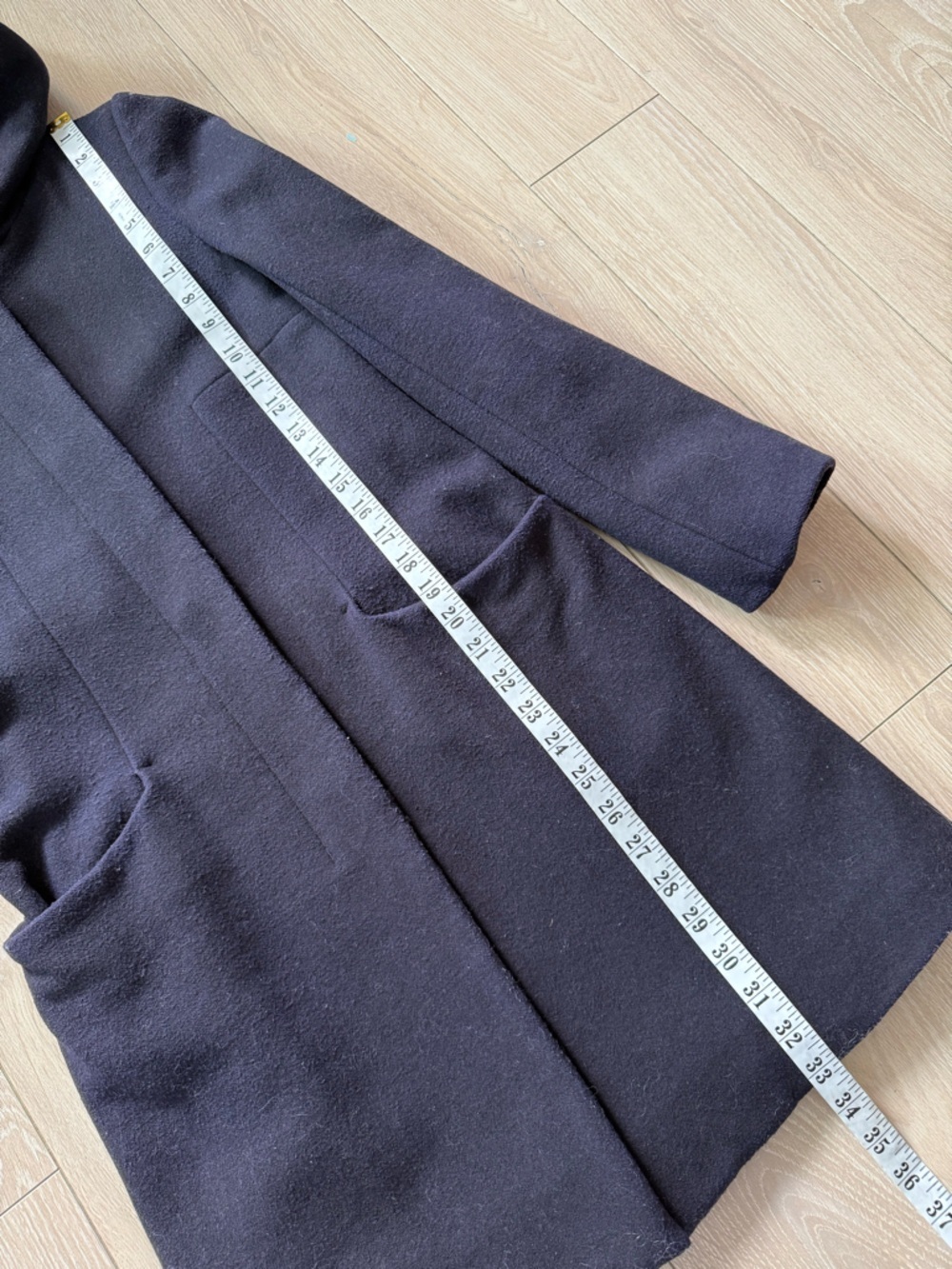 Aritzia Babaton Pearce Italian Wool Cashmere Hooded Duffle Peacoat XS Navy - Picture 13 of 13